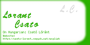lorant csato business card